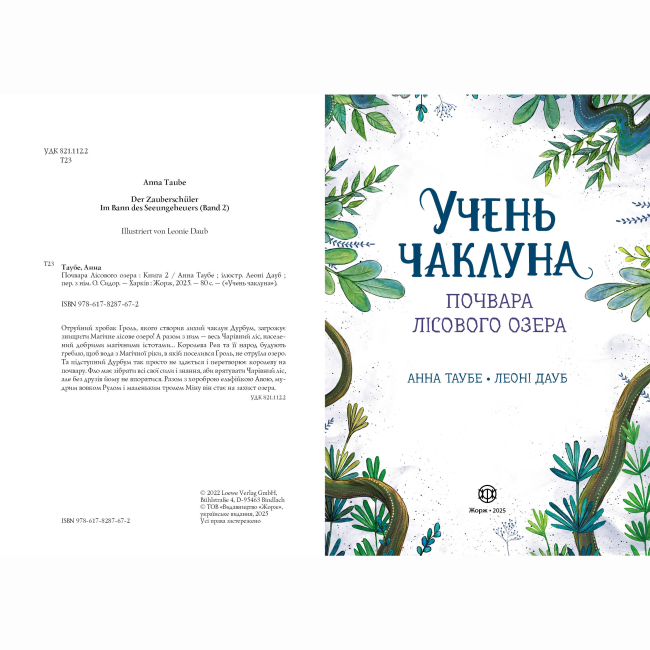 Художня література для дітей (7-13 років) - ​Книжка «Учень чаклуна. Почвара Лісового озера. Книга 2» Ганна Таубе, Леоні Дауб (9786178287672)#3