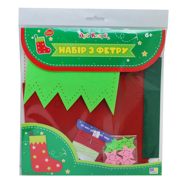 Аксессуары для праздников - Набор для творчества Apli Krapli Сшей сам носок (2252613787016)#2