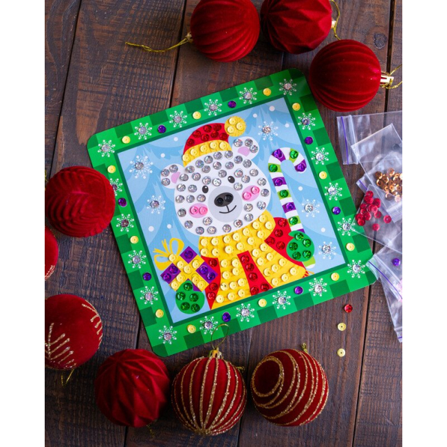 Наборы для творчества - ​Набор для творчества Ranok Картинки с пайетками Новый год Сюрприз (10100694У)#6
