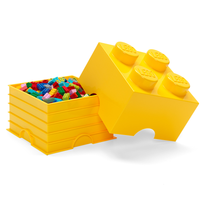 Бокси для іграшок - Бокс для зберігання LEGO Lifestyle Цеглинка 4 жовтий (40031732)#2