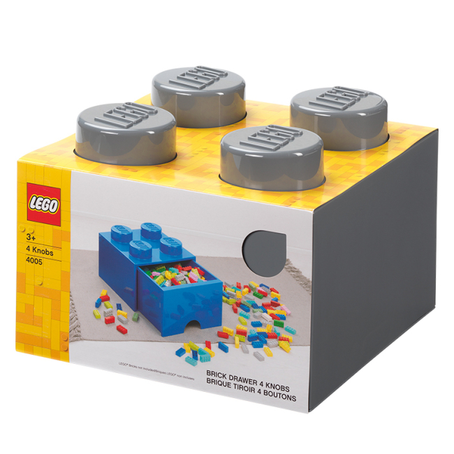 Боксы для игрушек - ​Выдвижной ящик для хранения LEGO Lifestyle Кирпич 4 темно-серый (40051754)#4