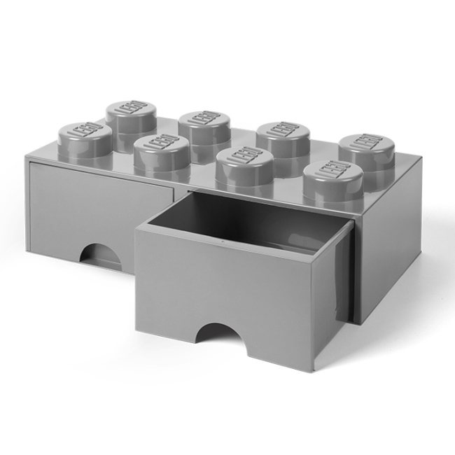 Бокси для іграшок - Висувний ящик для зберігання LEGO Lifestyle Цеглинка 8 сірий (40061740)#2