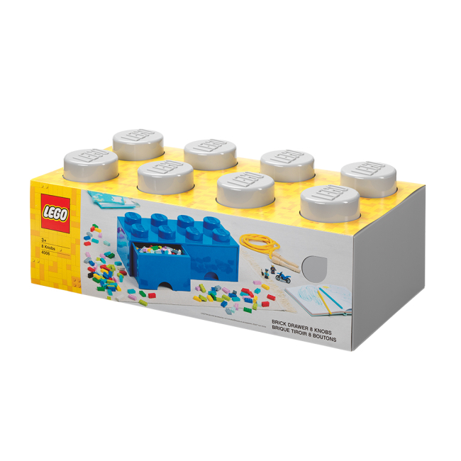 Бокси для іграшок - ​Висувний ящик для зберігання LEGO Lifestyle Цеглинка 8 сірий (40061740)#4