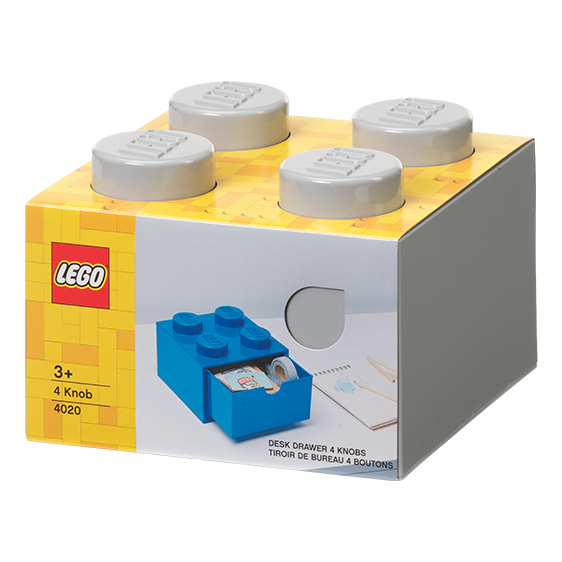 Бокси для іграшок - ​Настільний органайзер LEGO Lifestyle Цеглинка 4 сірий (40201740)#3