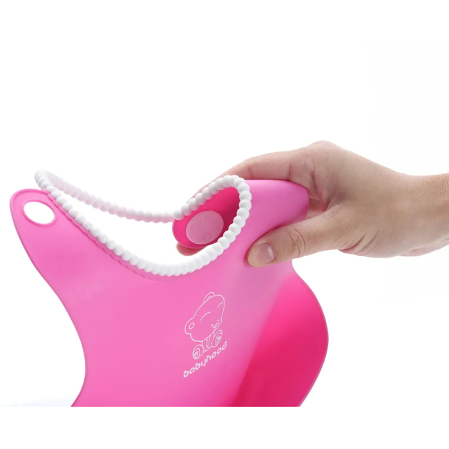 Товары по уходу - Детский фартук для кормления силиконовый Babyhood розовый (BH-401P)#3