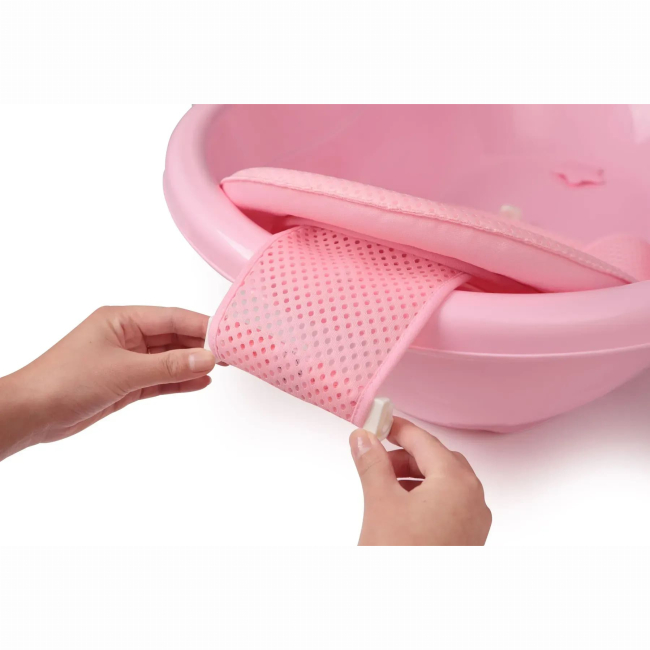 Товары по уходу - Горка для купания натяжная ванночка Babyhood розовая (BH-211P)#4