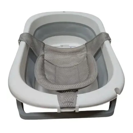 Товари для догляду - ​Гірка для купання натяжна в ванночку Babyhood сіра (BH-211G)#3