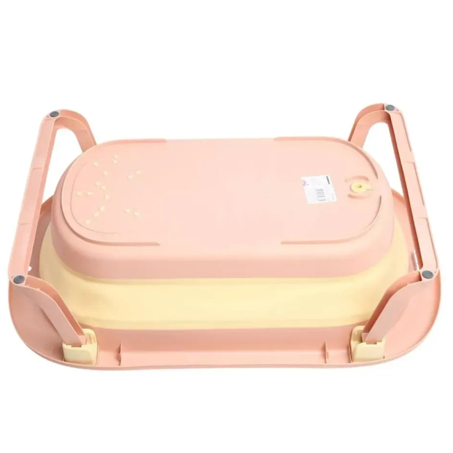 Товари для догляду - ​​Ванночка дитяча складна Babyhood Комфорт Плюс з термометром рожева (ВН-328PY)#2