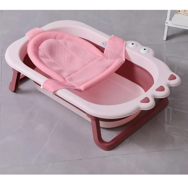 Товары по уходу - Ванночка детская складная Babyhood Крокодил розовая (BH-327P)#3