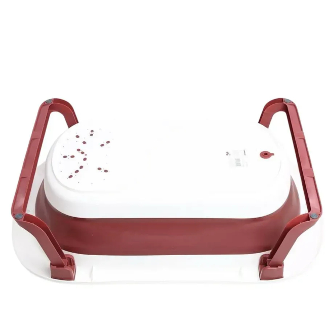Товари для догляду - Ванночка дитяча складна Babyhood Комфорт Плюс червоний (BH-323P)#2