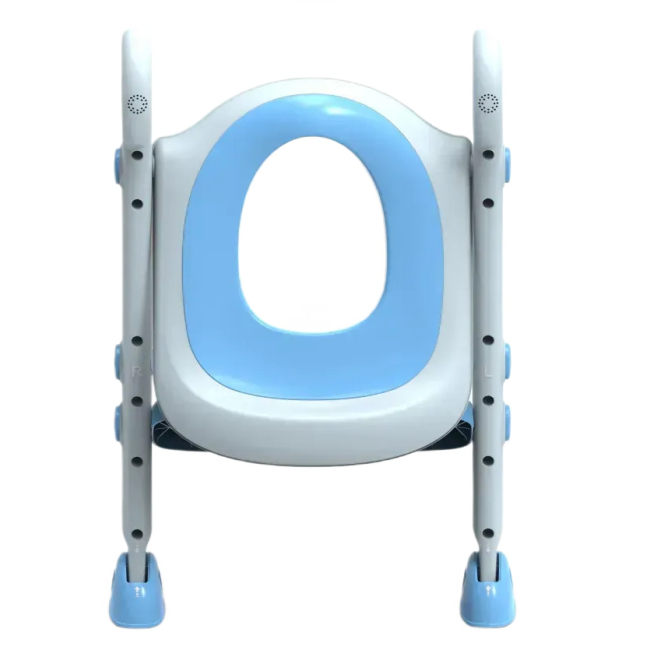 Товари для догляду - Дитяче сидіння зі сходинками на унітаз Babyhood з поліуретановим кільцем блакитне (BH-122B)#2
