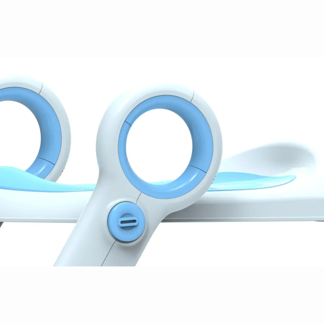 Товари для догляду - Дитяче сидіння зі сходинками на унітаз Babyhood з поліуретановим кільцем блакитне (BH-122B)#3