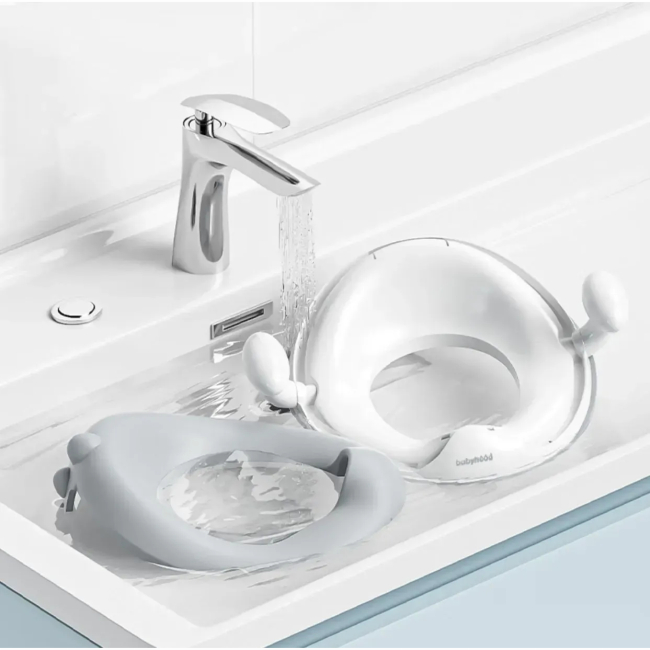 Товары по уходу - Накладка на унитаз Динозаврик с полиуретановым кольцом Babyhood серая (BH-127G)#3