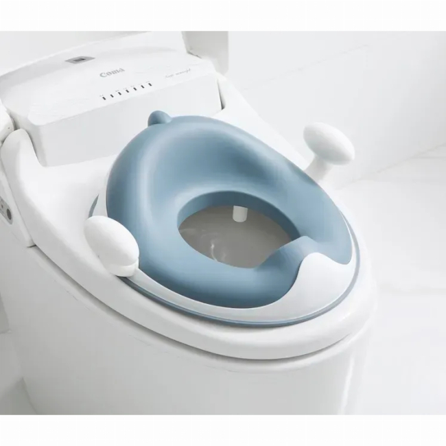 Товары по уходу - ​Накладка на унитаз Babyhood Динозаврик с полиуретановым кольцом голубая (BH-127B)#3