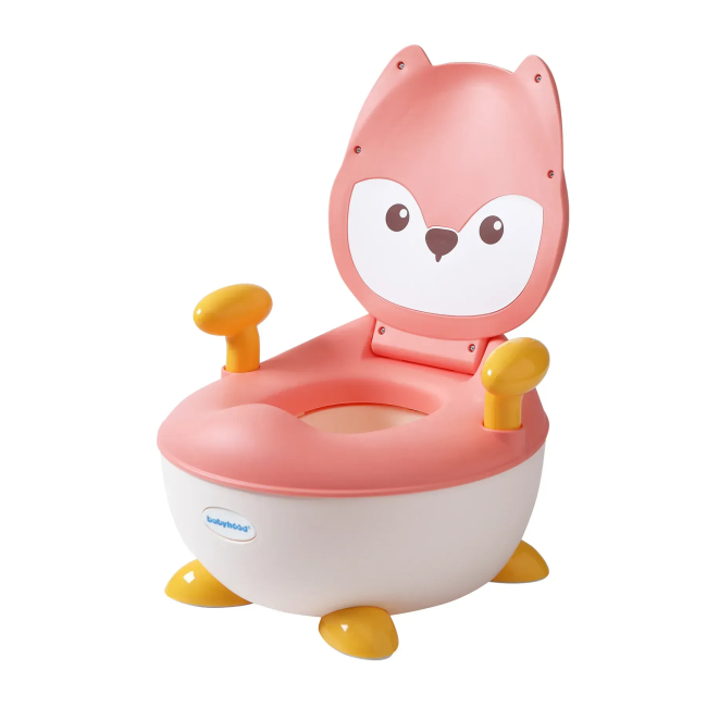 Товары по уходу - Детский горшок Babyhood Лиса с полиуретановым кольцом розовый (ВН-113FP)#2