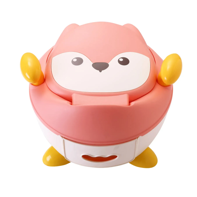 Товары по уходу - Детский горшок Babyhood Лиса с полиуретановым кольцом розовый (ВН-113FP)#3