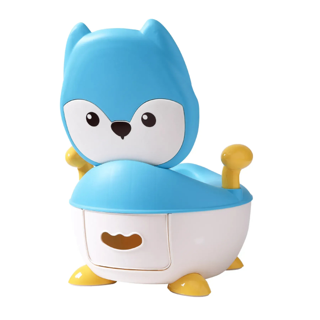 Товары по уходу - Детский горшок Babyhood Лиса с полиуретановым кольцом голубой (BH-113FB)#2