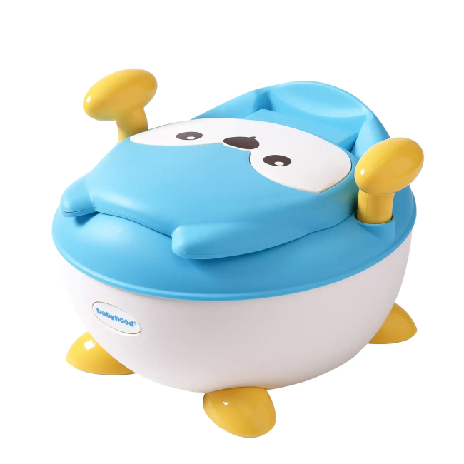 Товары по уходу - Детский горшок Babyhood Лиса с полиуретановым кольцом голубой (BH-113FB)#3