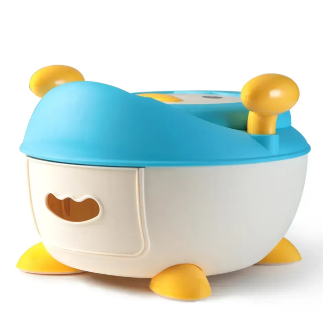 Товары по уходу - Детский горшок Babyhood Лиса с полиуретановым кольцом голубой (BH-113FB)#4