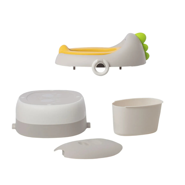 Товари для догляду - Дитячий горщик Babyhood Діно сірий 3 в 1 (BH-144)#6