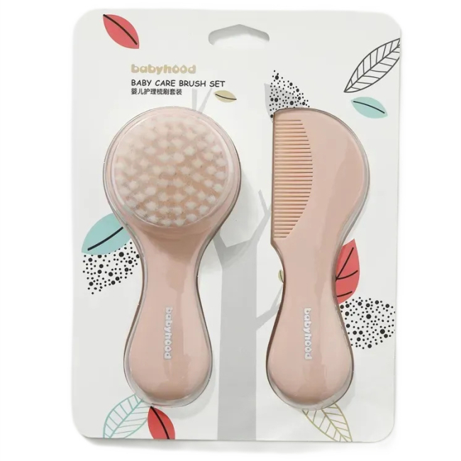 Товари для догляду - Набір дитячих гребінців Babyhood рожевий (BH-906P)#2