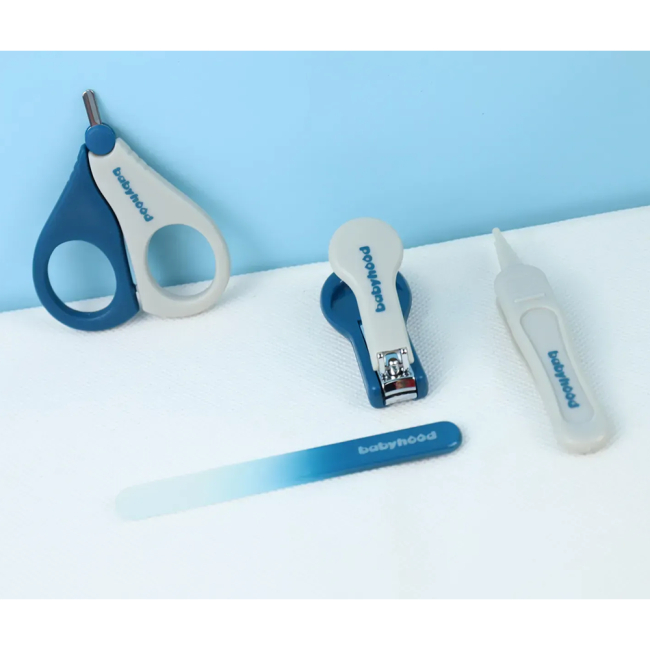 Товары по уходу - Набор маникюрный косметический для новорожденных Babyhood голубой (BH-901B)#2
