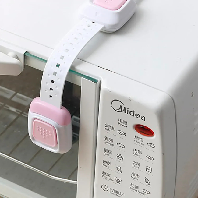 Товари для догляду - ​Набір універсальних замків Babyhood 3 шт рожевий (BH-604P)#3