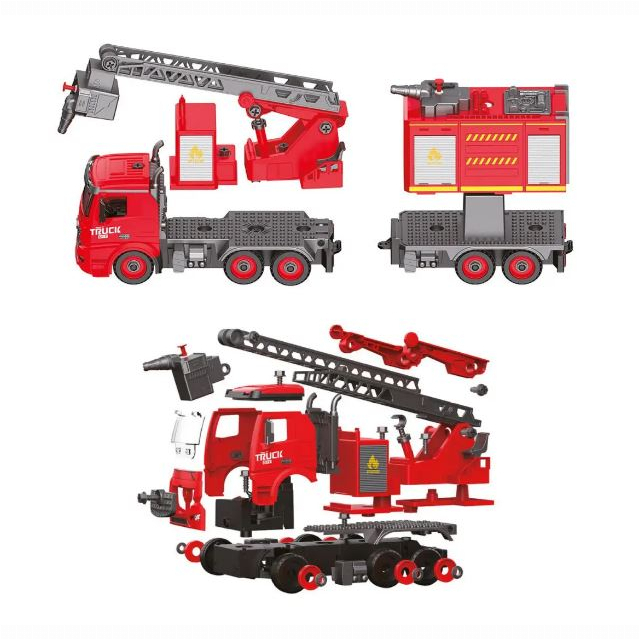 Конструктори з унікальними деталями - Конструктор Otamanko 3-в-1 Пожежна служба Пожежна драбина, водовоз, кран (532.02.86)#2