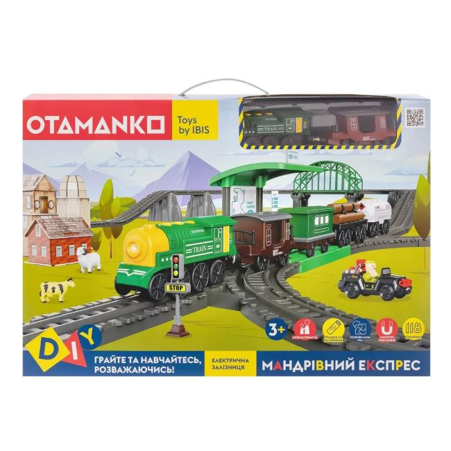 Залізниці та потяги - Ігровий набір Otamanko Мандрівний експрес Зелений 118 деталей (532.03.22)#2