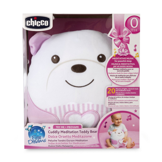 Ночники, проекторы - Ночник Chicco Успокаивающий медвежонок розовый (12266.10)#3