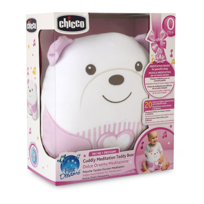 Ночники, проекторы - Ночник Chicco Успокаивающий медвежонок розовый (12266.10)#4