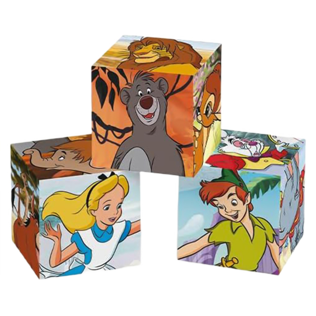 Развивающие игрушки - Кубики-пазл Clementoni Disney Classic 6 элементов (40657)#2