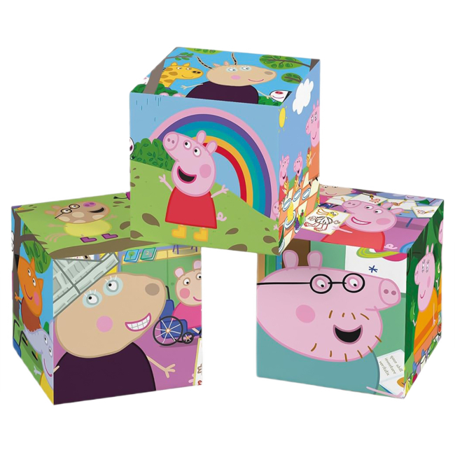 Розвивальні іграшки - Кубики-пазл Clementoni Peppa Pig 12 елементів (41195)#2
