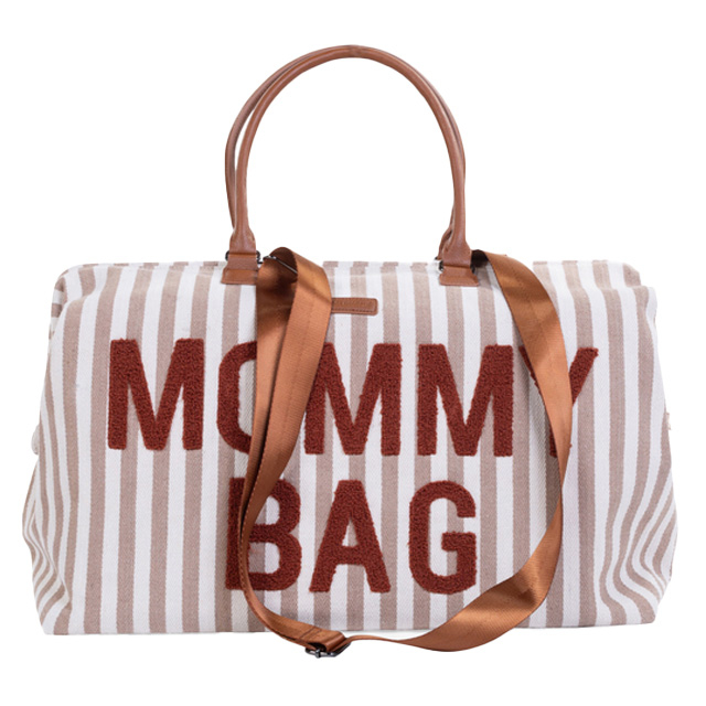 Рюкзаки та сумки - Сумка Childhome Mommy bag stripes nude/terracotta (CWMBBSTNR)#2