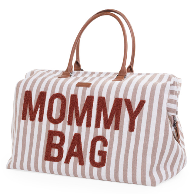 Рюкзаки та сумки - Сумка Childhome Mommy bag stripes nude/terracotta (CWMBBSTNR)#3