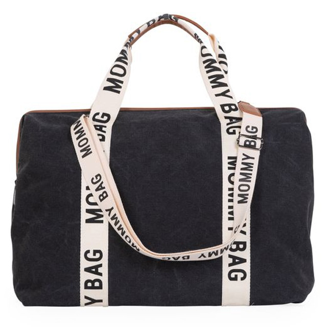 Рюкзаки и сумки - Сумка Childhome Mommy bag Signature canvas black (CWMBBSCBL)#2