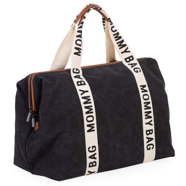 Рюкзаки и сумки - Сумка Childhome Mommy bag Signature canvas black (CWMBBSCBL)#3
