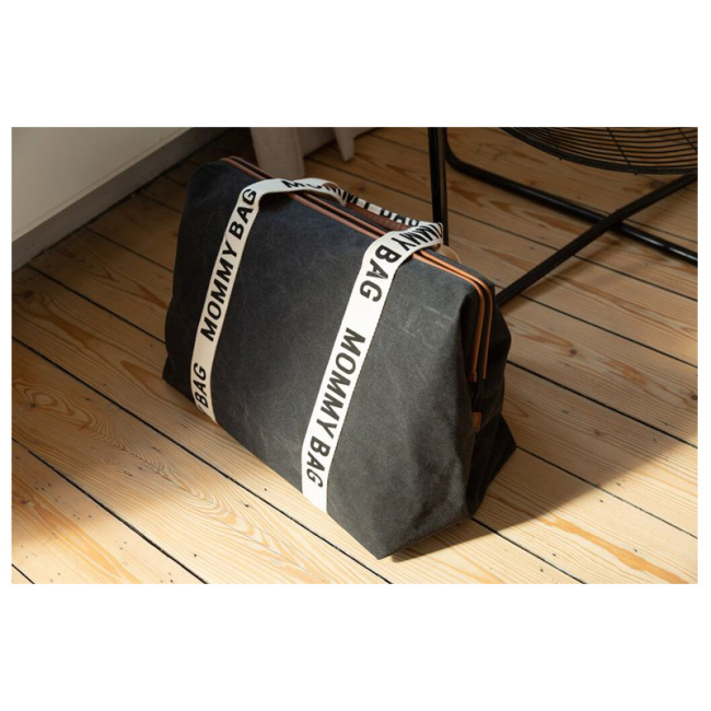 Рюкзаки и сумки - Сумка Childhome Mommy bag Signature canvas black (CWMBBSCBL)#8