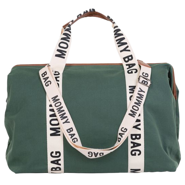 Рюкзаки и сумки - Сумка Childhome Mommy bag Signature canvas green (CWMBBSCGR)#2
