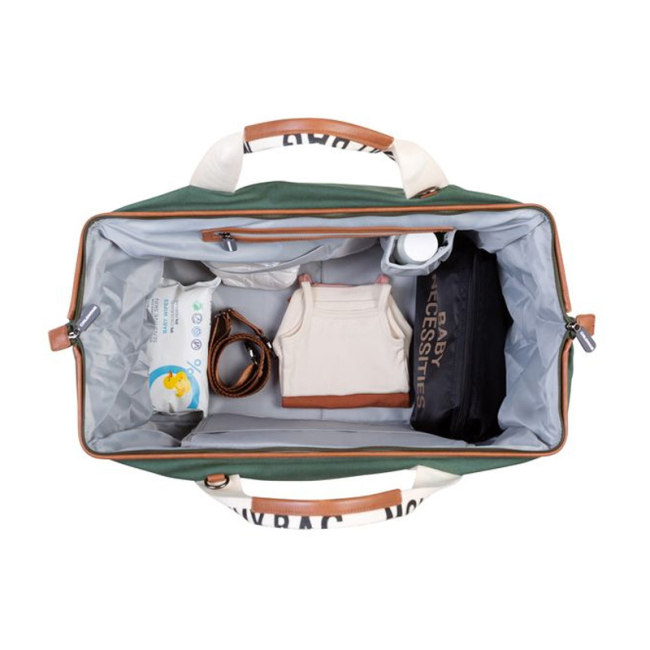 Рюкзаки и сумки - Сумка Childhome Mommy bag Signature canvas green (CWMBBSCGR)#5