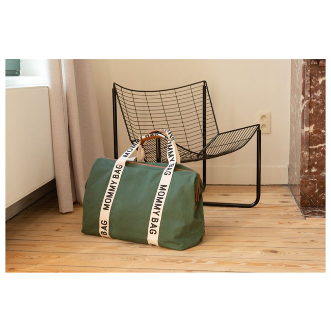 Рюкзаки и сумки - Сумка Childhome Mommy bag Signature canvas green (CWMBBSCGR)#8