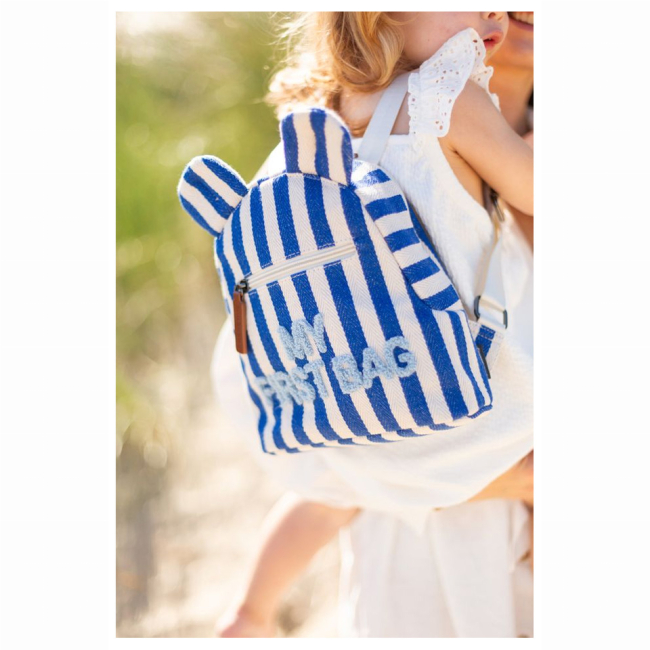 Рюкзаки та сумки - Рюкзак Childhome My first bag stripes electric blue (CWKIDBSTBL)#7