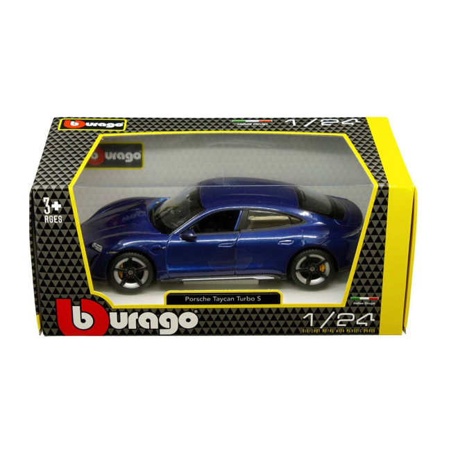 Автомодели - Автомодель Bburago Porsche Taycan Turbo S синий 1:24 (18-21098/1)#3