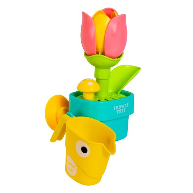 Развивающие игрушки - Набор игрушек для ванны Baby Team Очаровательный цветок голубой горшок розовый цветок (9031/1)#2