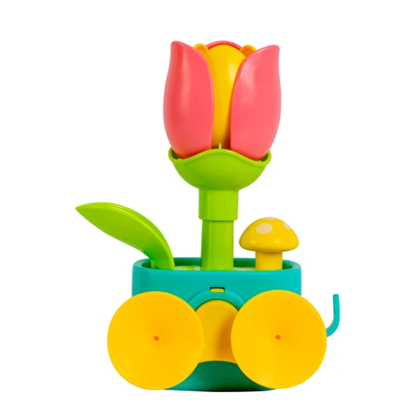 Развивающие игрушки - Набор игрушек для ванны Baby Team Очаровательный цветок голубой горшок розовый цветок (9031/1)#4