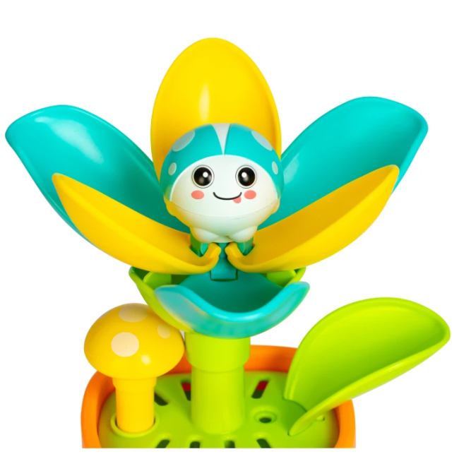 Розвивальні іграшки - ​Набір іграшок для ванни Baby Team Чарівна квітка помаранчевий горщик блакитна квітка (9031/2)#2