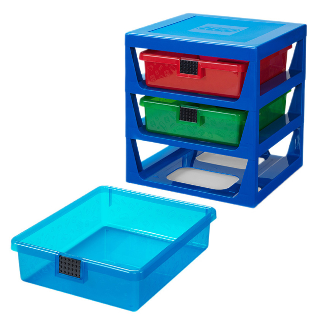 Боксы для игрушек - Стеллаж с тремя ящиками LEGO Lifestyle синий (40950002)#2