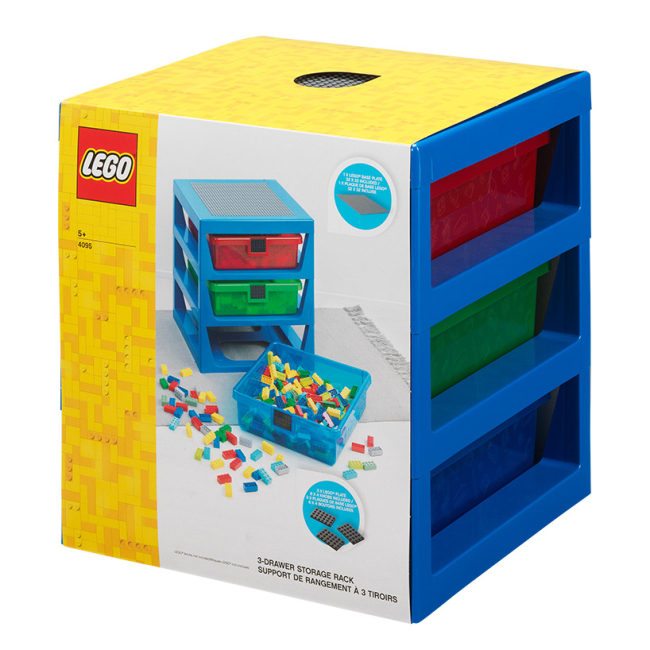 Боксы для игрушек - Стеллаж с тремя ящиками LEGO Lifestyle синий (40950002)#3