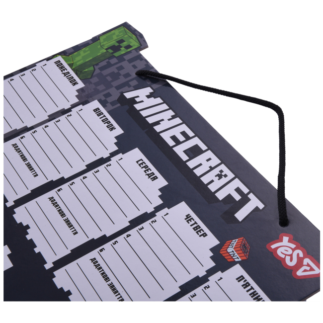 Канцтовари - Шкільний розклад Yes Minecraft Creeper 30х40 см (470538)#2