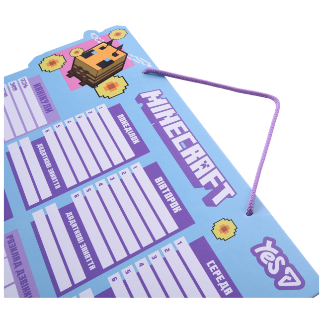 Канцтовари - Шкільний розклад Yes Minecraft Spring 30х40 см (470535)#2